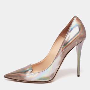 Jimmy Choo Multicolor Iridescent Leather Avril Pointed Toe Pumps Size 40 
