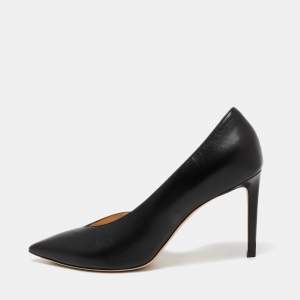 Pre Owned Jimmy Choo Black Leather Sophia D'orsay Pumps Size 39