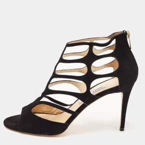 Pre Owned Jimmy Choo Black Suede Ren Sandals Size 41