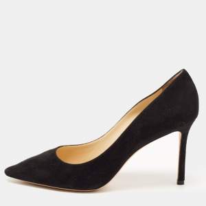 Pre Owned Jimmy Choo Black Suede Romy Pumps Size 40
