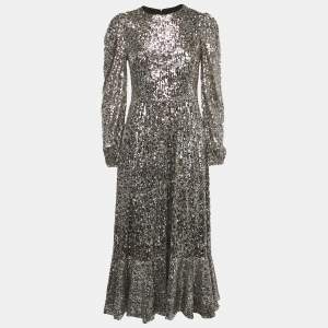 Jonathan Simkhai Brown Emmy Speckle Sequins Midi Dress XS