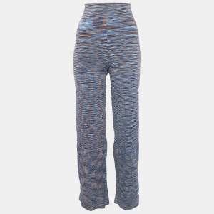 Jonathan Simkhai Caicos Multicolor Space Knit Wide-Leg Trousers L