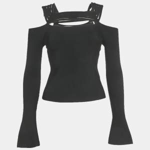 Pre Owned Jonathan Simkhai Black Sarah Ribbed Top XS