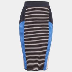Jonathan Simkhai Multicolor Patterned Knit Midi Pencil Skirt S