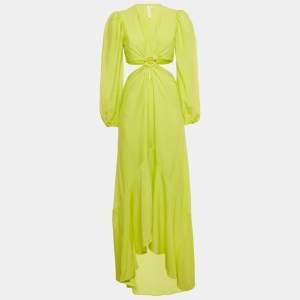 Pre Owned Jonathan Simkhai Green Cut -Out Jaelynn Maxi Dress M