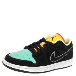 Nike Jordan 1 Multicolor Nubuck Leather Low SE Sneakers Size 42