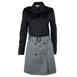 Joseph Black and Cloud Techno Taffeta Benicio Belted Trench Coat M