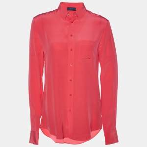 Joseph Pink Silk Long Sleeve Shirt S