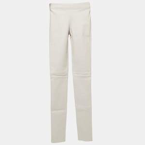 Joseph Stone White Leather Leggings XS