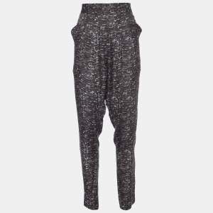 Joseph Grey Water Reptile Print Silk Trousers M
