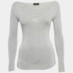 Joseph Grey Knit Long Sleeves Top S