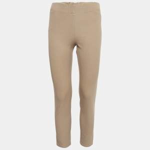 Joseph Brown Stretch Gabardine Tight Fit Leggings M