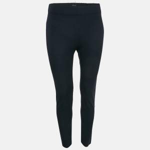 Joseph Navy Blue Stretch Gabardine Leggings M