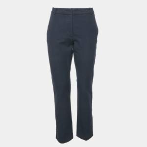 Joseph Navy Blue Stretch Gabardine Trousers M
