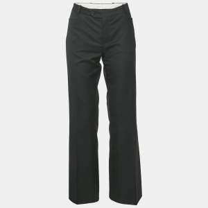 Joseph Black Wool Wide Leg Rocket Super 100 Trousers M