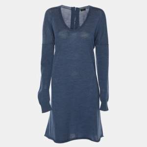 Joseph Blue Wool Knit Dress S