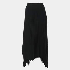 Joseph Black Plisse Pleated Skirt M