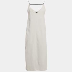 Joseph Grey Stretch Crepe Midi Dress M