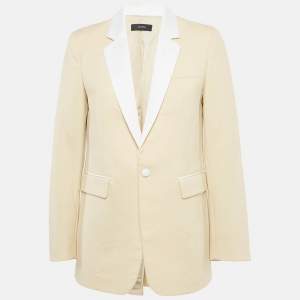 مملوكة مسبقًا Joseph Yellow Cotton Tuxedo Blazer S