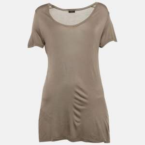 مملوكة مسبقًا تي شيرت جوزيف رمادي جيرسي رقبة دائرية مقاس كبير جداً