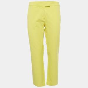 Pre Owned Joseph Yellow Stretch Gabardine Queen Pants L