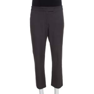 Joseph Grey Stretch Gabardine Queen Cropped Pants L