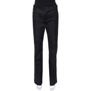 Joseph Black Stretch Cotton Straight Leg Pants M