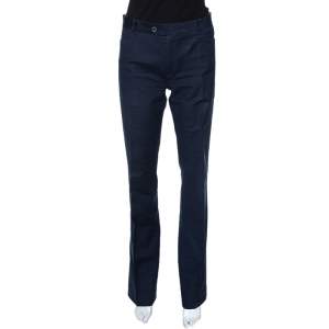 Joseph Navy Blue Stretch Cotton Straight Leg Pants M