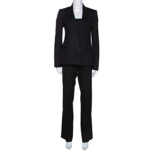 Joseph Black Wool Tailored Pant Suit S