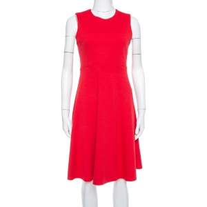 Joseph Red Knit Paneled Sleeveless Milano Dora Dress M