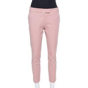 Joseph Blush Pink Stretch Gabardine Queen Cropped Pants S