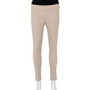 Joseph Beige Stretch Gabardine Leggings S