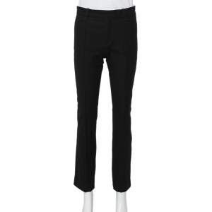 Joseph Black Stretch Cotton Paneled Flared Leg Zed Trousers M