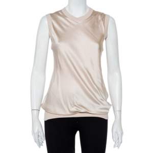 Joseph Beige Wool & Satin Tank Top S