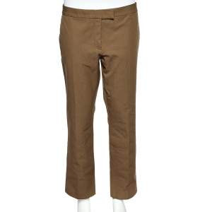 Joseph Brown Stretch Gabardine Finley Straight Fit Trousers M
