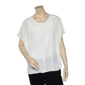 Joseph White Silk Oversized Top M