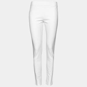 Joseph White Stretch Knit Slim Fit Leggings L