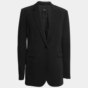 Joseph Black Stretch Crepe Single-Breasted Tailored Blazer L