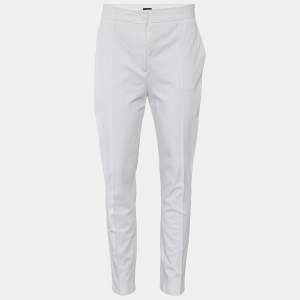 Joseph White Cotton Drill Stretch Juno Trousers M