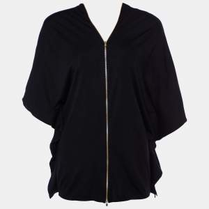 Joseph Black New Wool Interlock Knocks Mini Dress L
