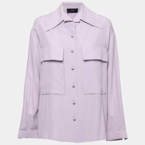 Joseph Purple Silk Pocket Detail Shirt M