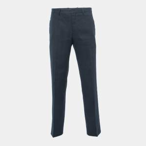 Joseph Navy Blue Linen Blend Trousers 3XL