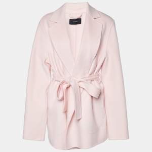 Joseph Pink Wool & Cashmere Cenda Double Face Coat S