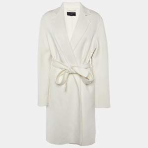 Joseph Off White Wool & Cashmere Cenda Double Face Coat S