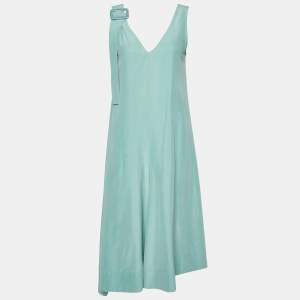 Joseph Sage Green Fuji Silk Max Sleeveless Dress S