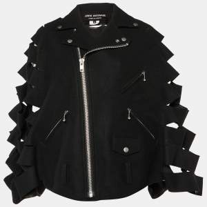 Junya Watanabe Comme des Garçons  Black Wool Cutwork Detail Jacket M