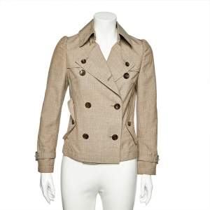 Junya Watanabe Comme Des Garcon Beige Wool Double Breasted Blazer S