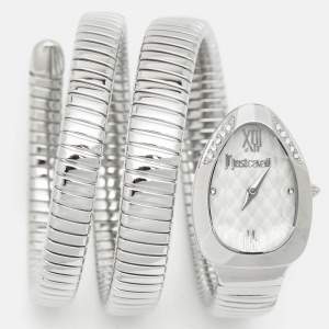 Just Cavalli Silver Stainless Steel Chic Snake JC1L224M0015 Women's Wristwatch 22 mm