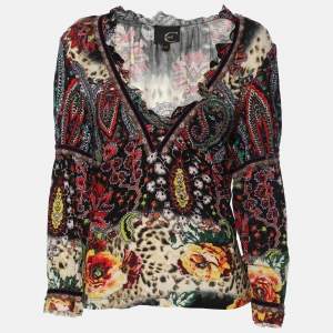 Just Cavalli Multicolor Viscose Blend Top L