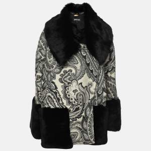 Just Cavalli Grey/Black Wool Blend Jacket S